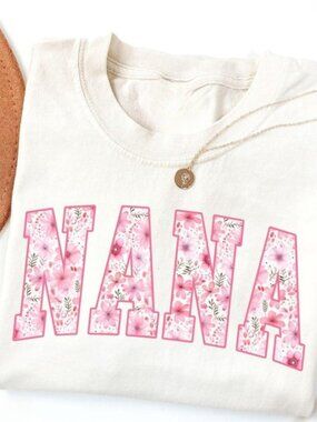 Pink Floral Nana Shirt, Nana Tee, Cute Nana Shirt